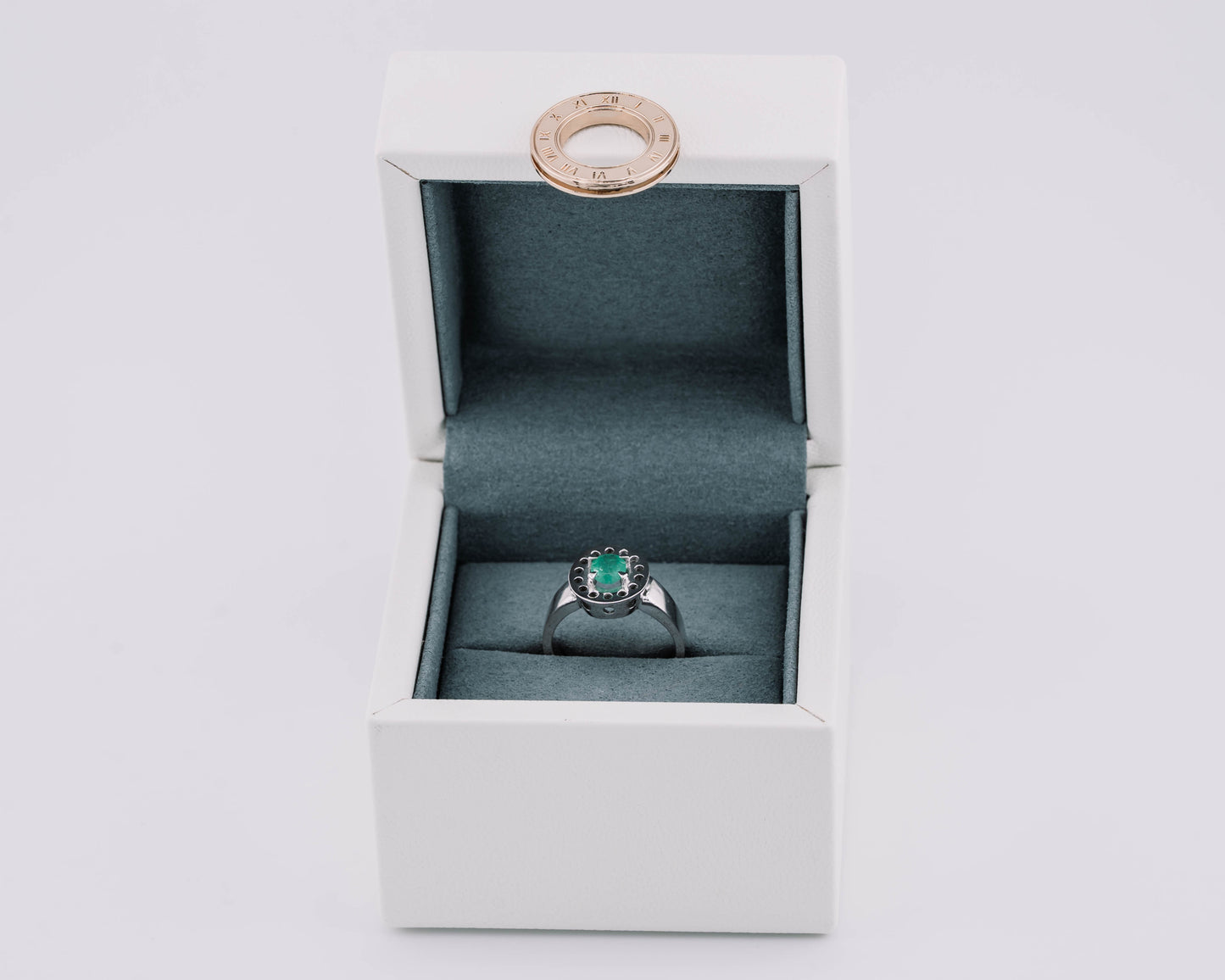 Circle of the Ancients Colombian Emerald Ring in 0.45 ct Sterling Silver