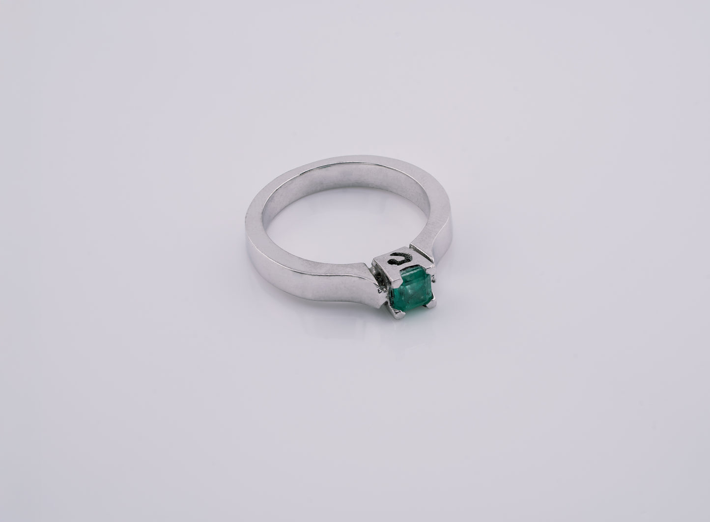 The Guardian’s Oath Colombian Emerald Ring in 0.33 ct Sterling Silver