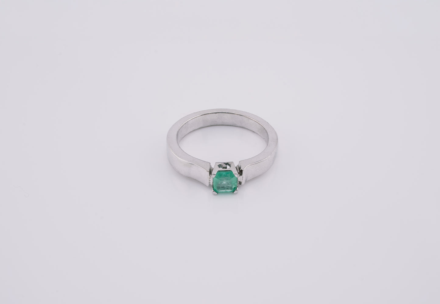 The Guardian’s Oath Colombian Emerald Ring in 0.40 ct Sterling Silver