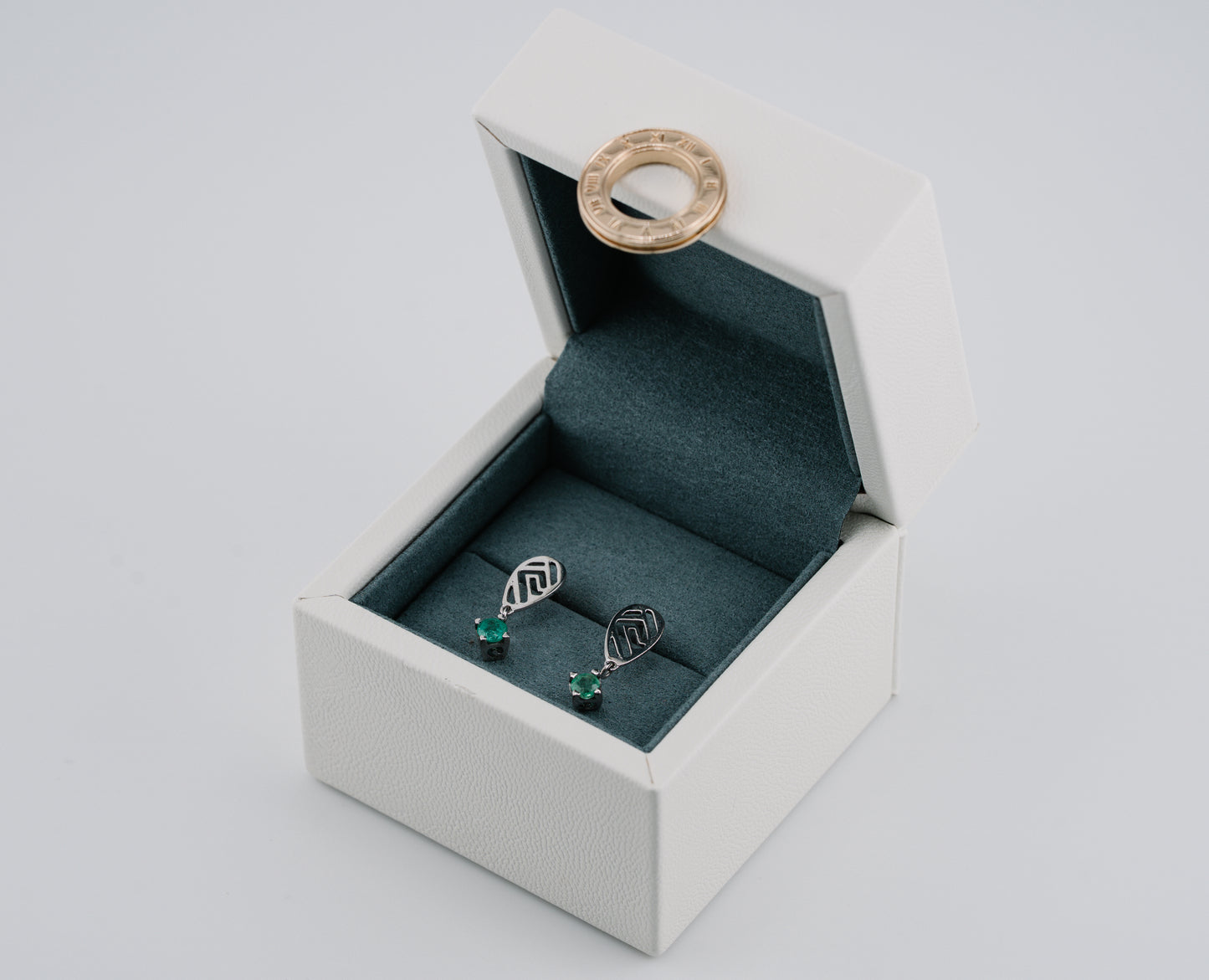 The Stone Guardian’s Grace Colombian Emerald Earrings in 0.30 ct Sterling Silver