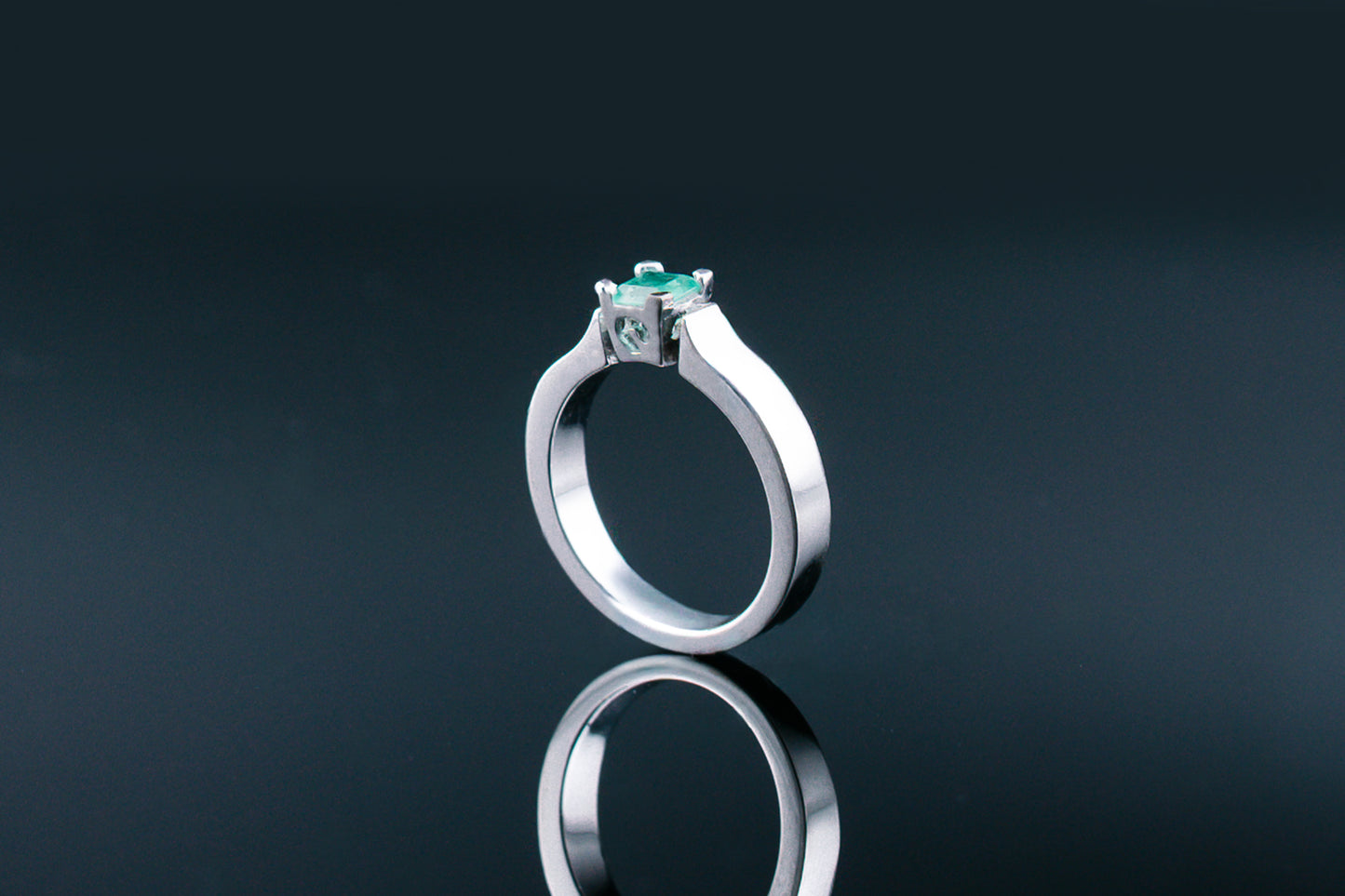 The Guardian’s Oath Colombian Emerald Ring in 0.36 ct Sterling Silver