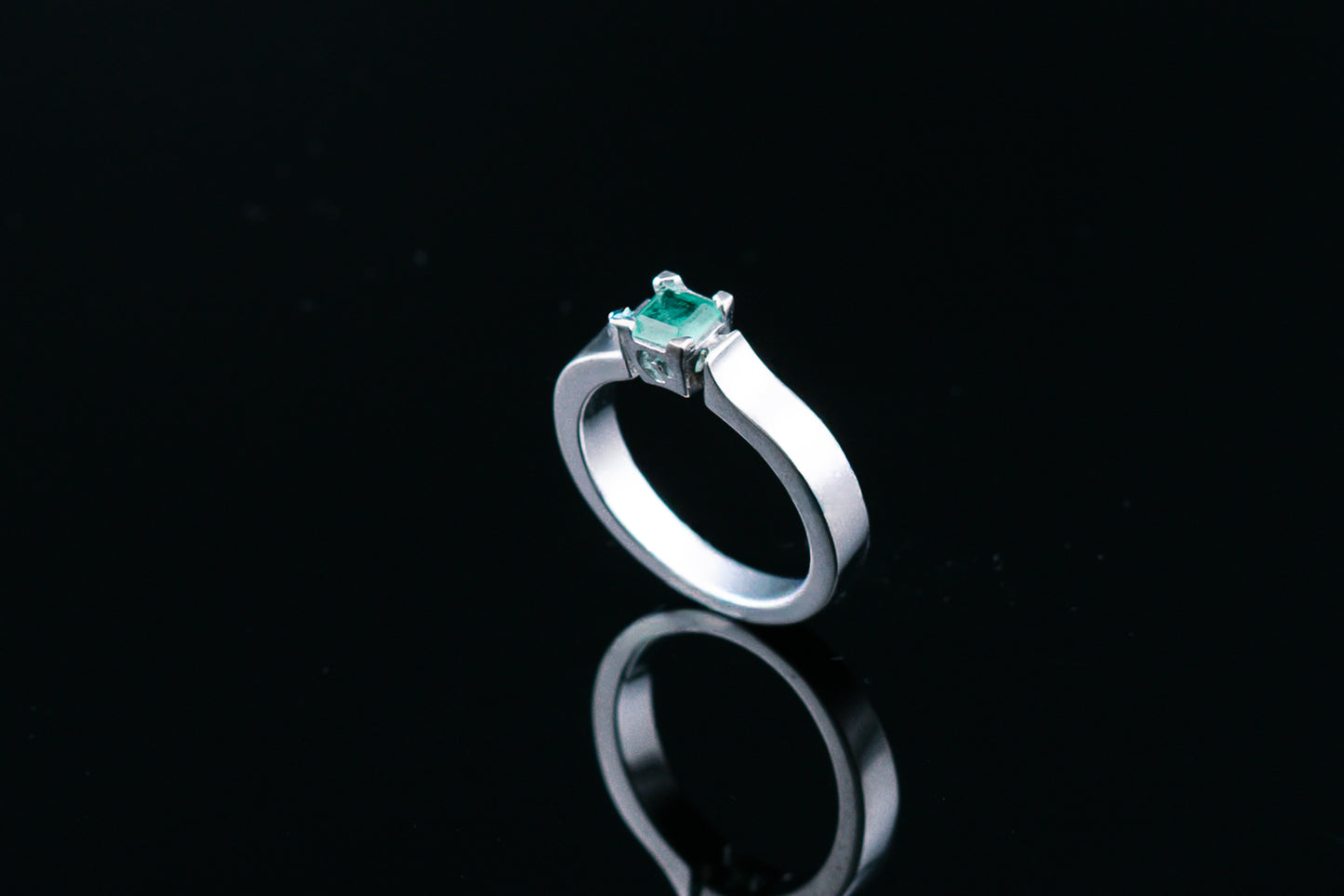 The Guardian’s Oath Colombian Emerald Ring in 0.36 ct Sterling Silver