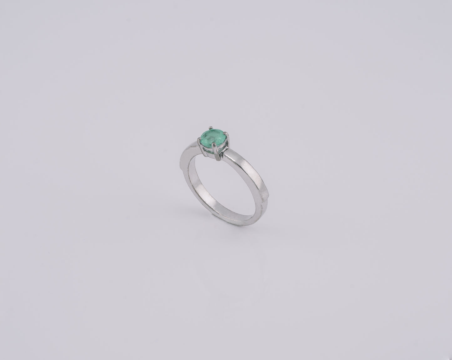 The Guardian’s Oath Colombian Emerald Ring in 0.39 ct Sterling Silver