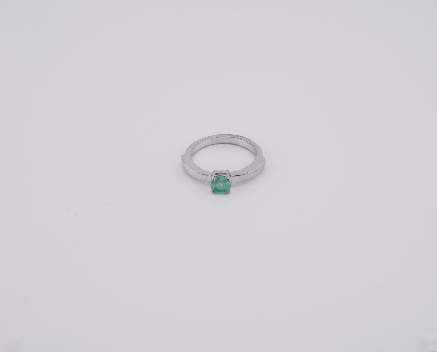 The Guardian’s Oath Colombian Emerald Ring in 0.39 ct Sterling Silver