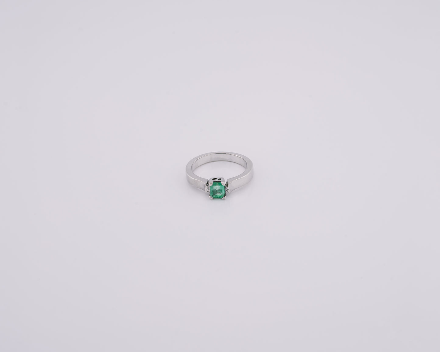 The Guardian’s Oath Colombian Emerald Ring in 0.44 ct Sterling Silver