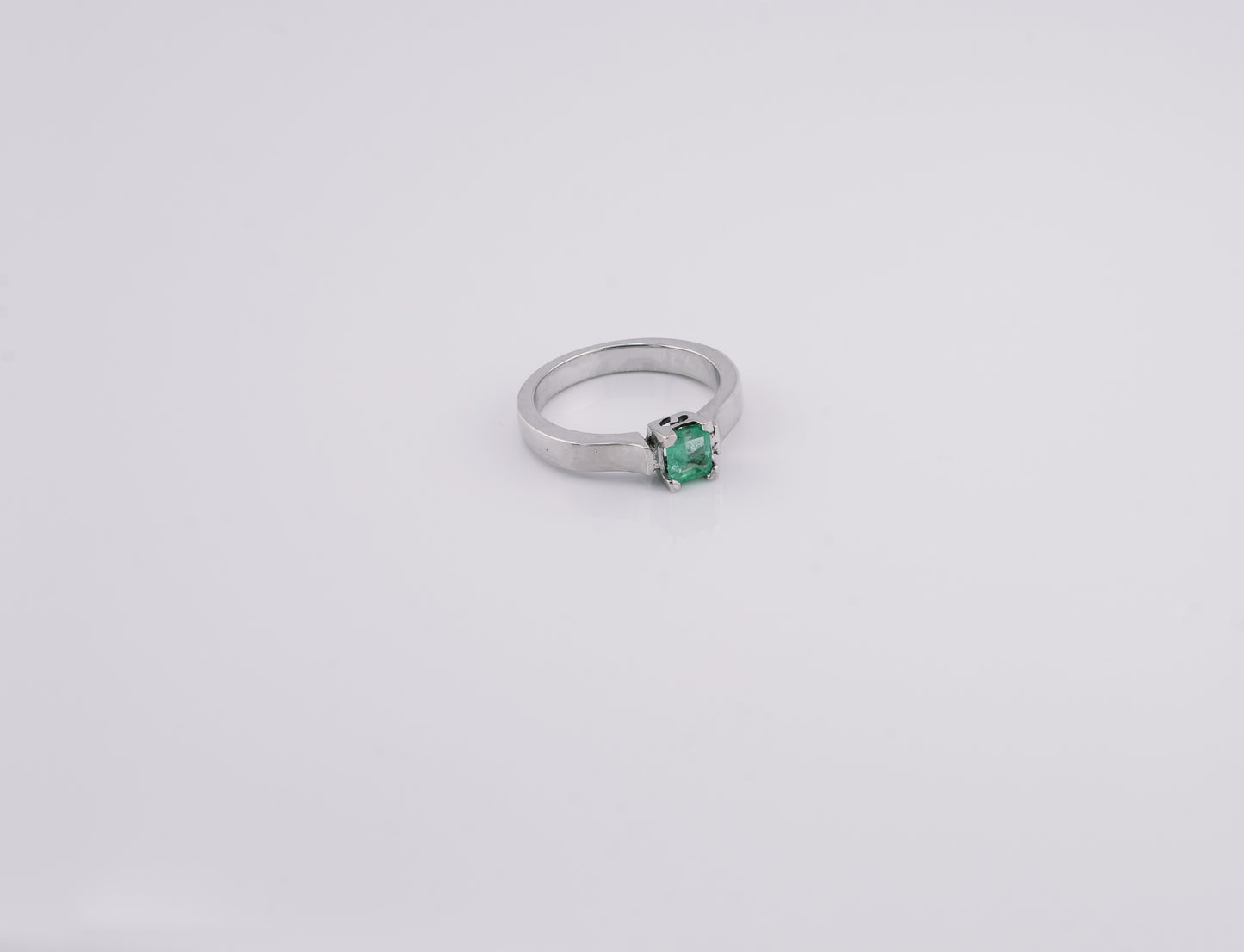 The Guardian’s Oath Colombian Emerald Ring in 0.44 ct Sterling Silver