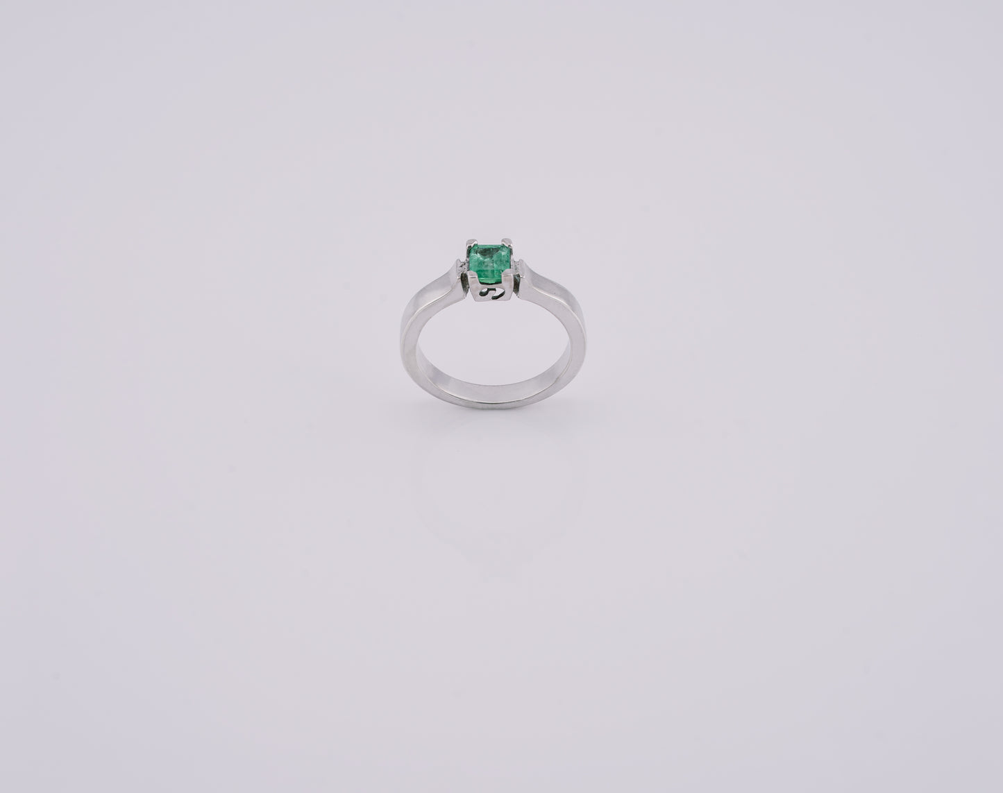 The Guardian’s Oath Colombian Emerald Ring in 0.44 ct Sterling Silver