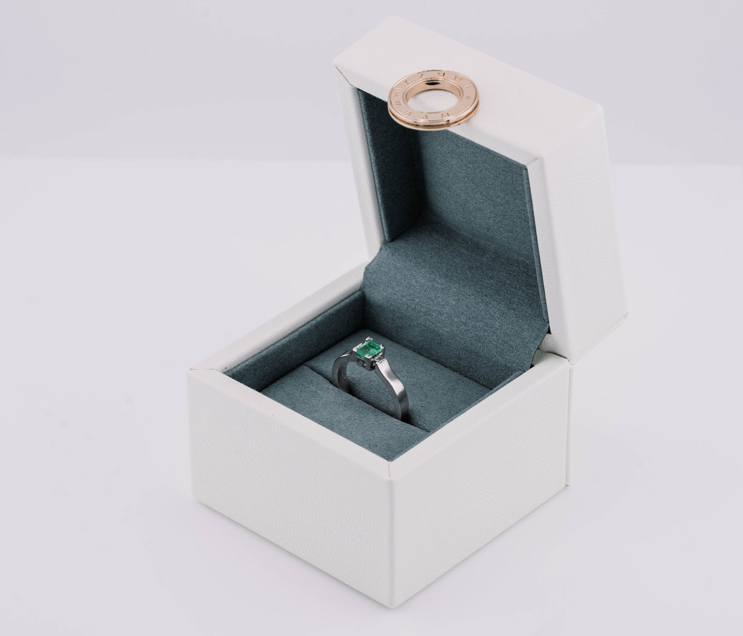 The Guardian’s Oath Colombian Emerald Ring in 0.44 ct Sterling Silver