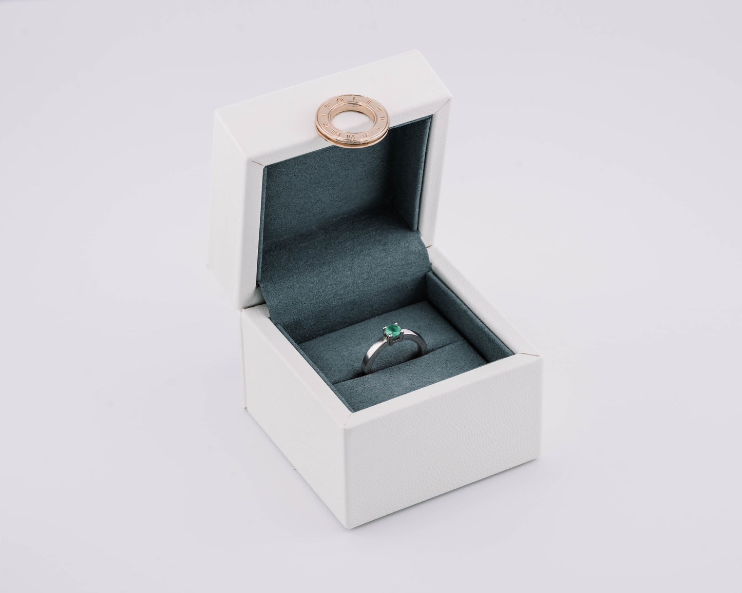 The Guardian’s Oath Colombian Emerald Ring in 0.44 ct Sterling Silver