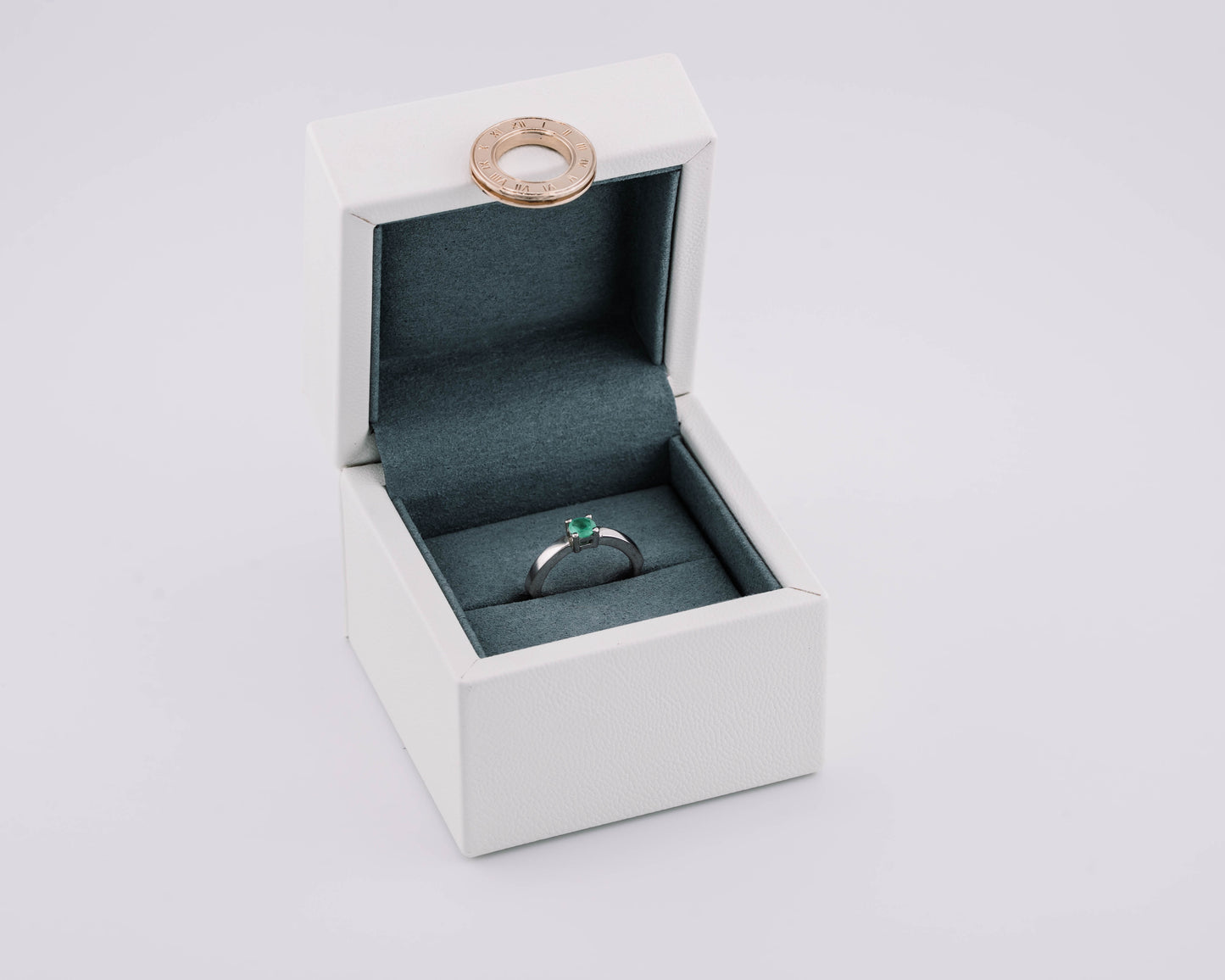 The Guardian’s Oath Colombian Emerald Ring in 0.44 ct Sterling Silver