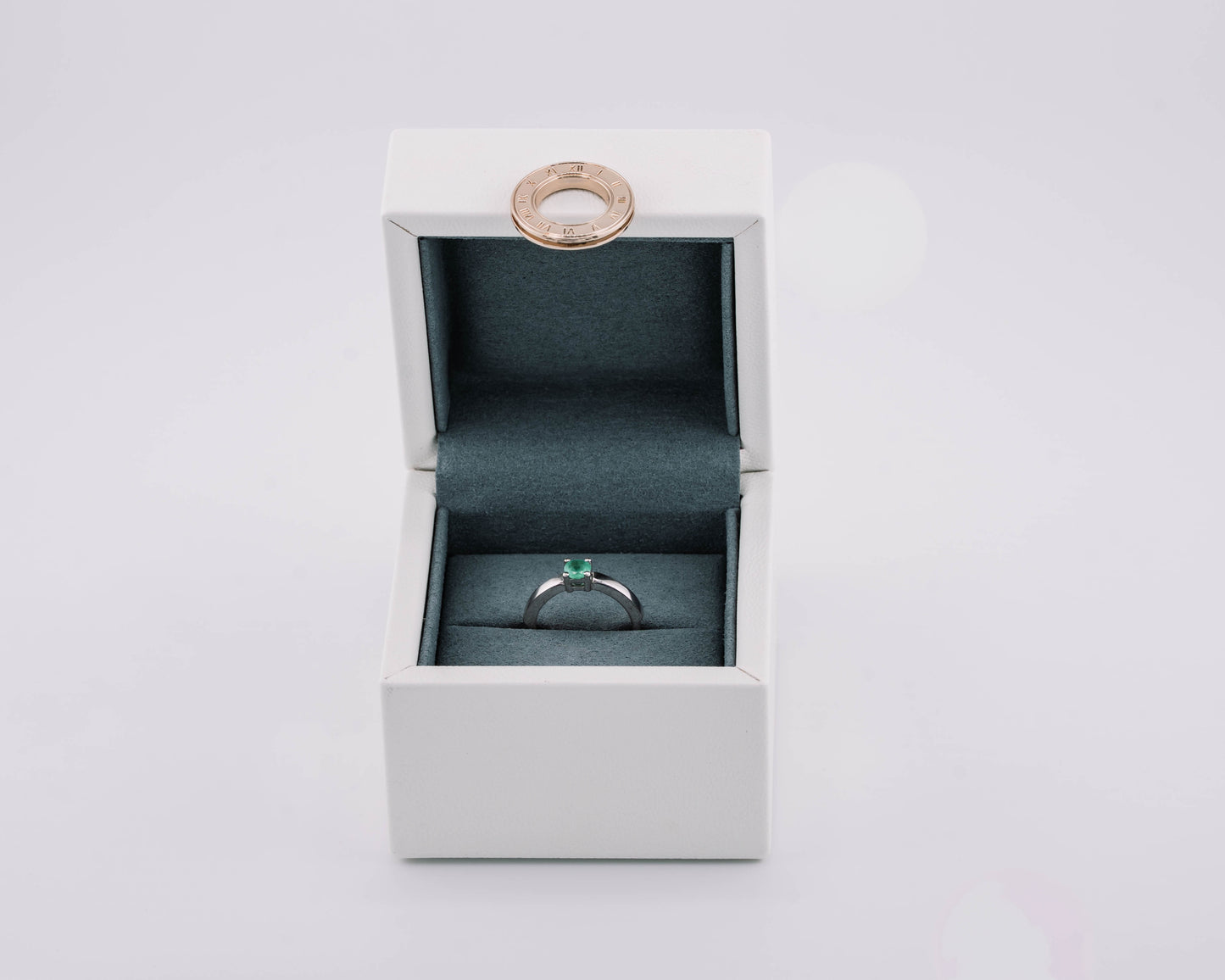 The Guardian’s Oath Colombian Emerald Ring in 0.44 ct Sterling Silver