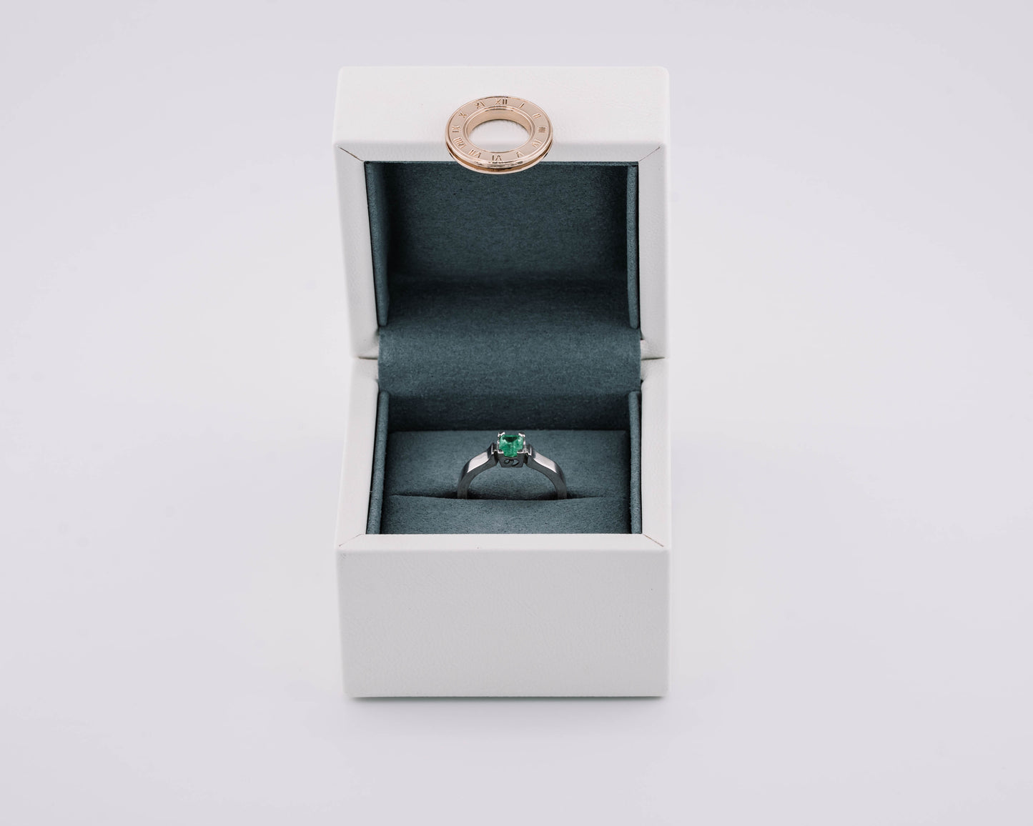 The Guardian’s Oath Colombian Emerald Ring in 0.29 ct Sterling Silver