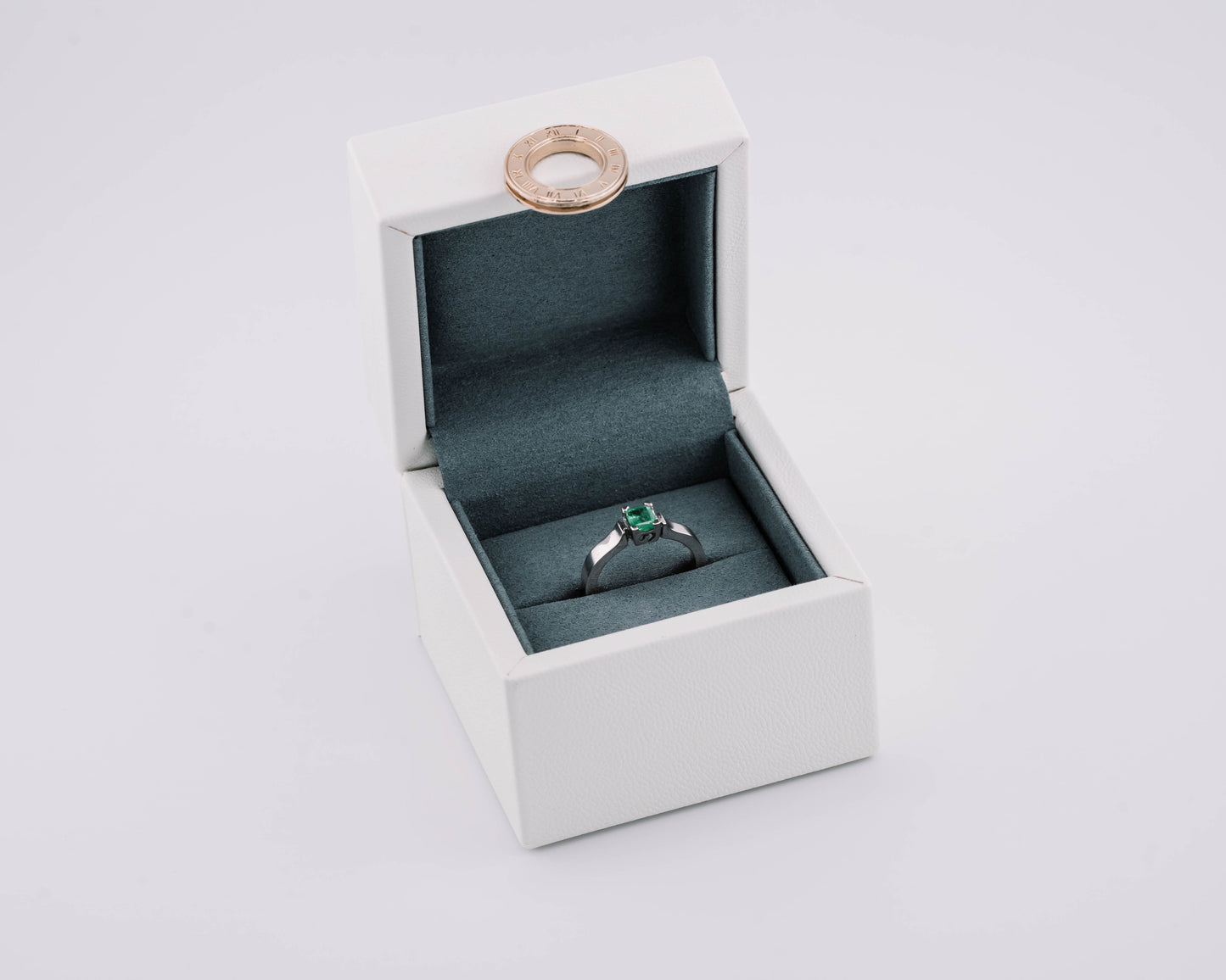 The Guardian’s Oath Colombian Emerald Ring in 0.29 ct Sterling Silver