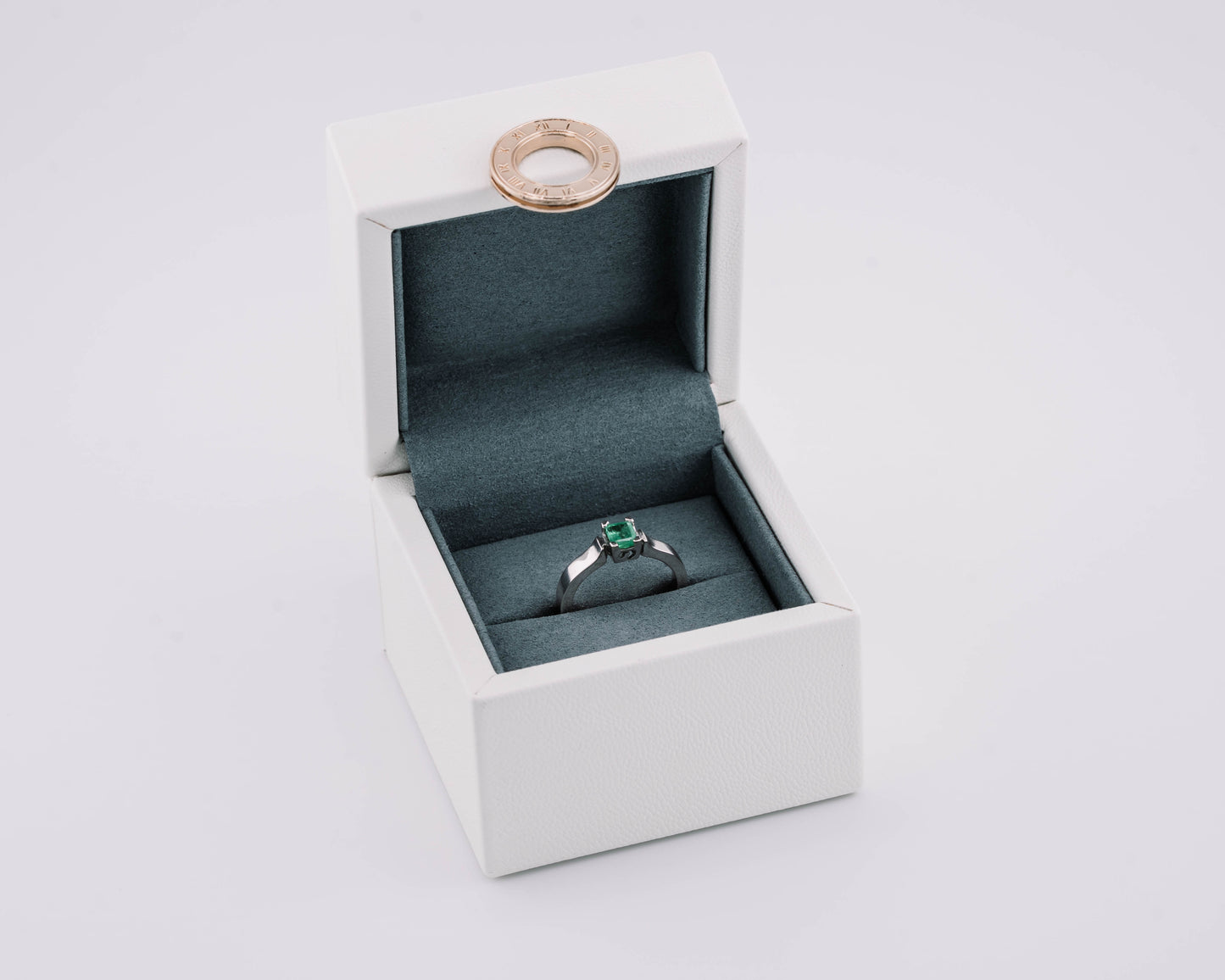 The Guardian’s Oath Colombian Emerald Ring in 0.29 ct Sterling Silver
