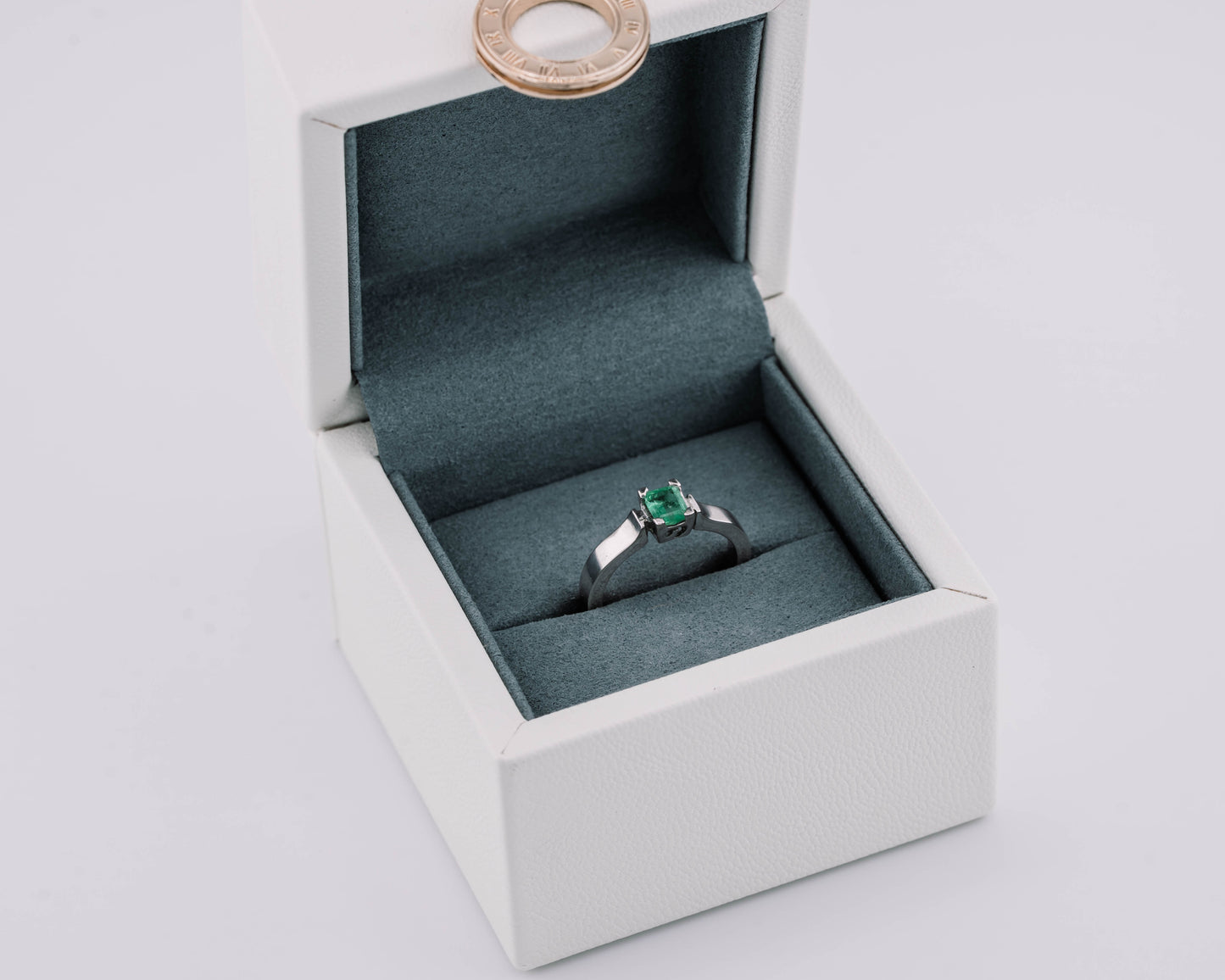 The Guardian’s Oath Colombian Emerald Ring in 0.29 ct Sterling Silver