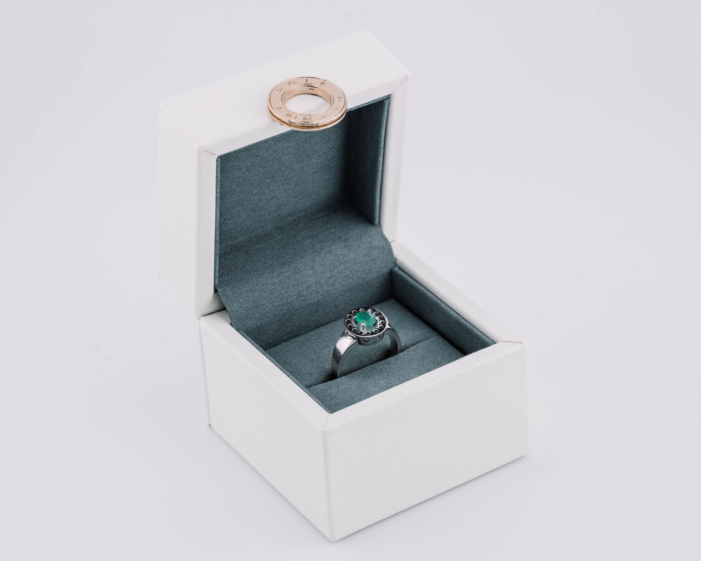 Circle of the Ancients Colombian Emerald Ring in 0.45 ct Sterling Silver