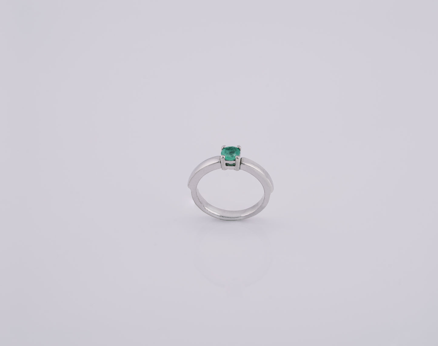 The Guardian’s Oath Colombian Emerald Ring in 0.44 ct Sterling Silver