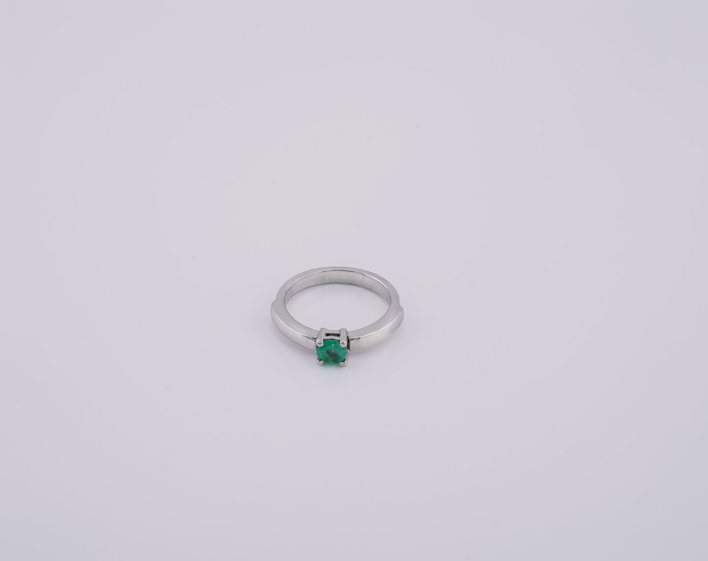 The Guardian’s Oath Colombian Emerald Ring in 0.44 ct Sterling Silver