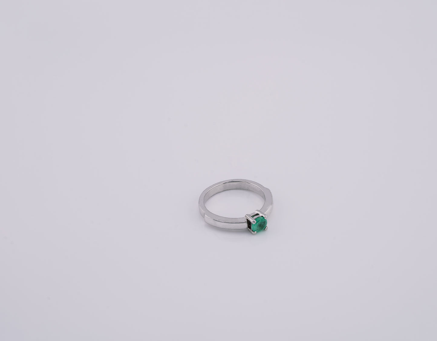 The Guardian’s Oath Colombian Emerald Ring in 0.44 ct Sterling Silver