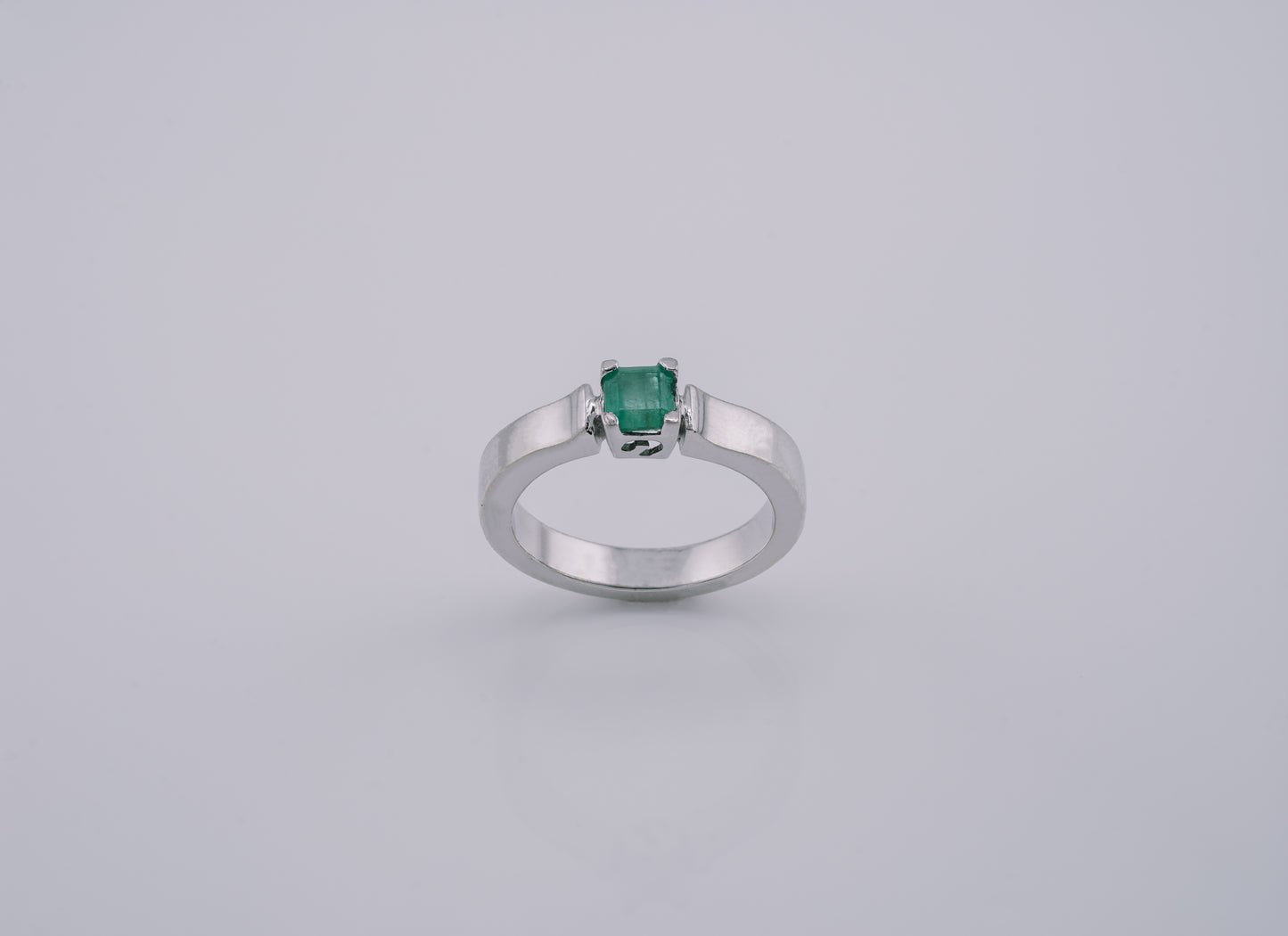 The Guardian’s Oath Colombian Emerald Ring in 0.29 ct Sterling Silver