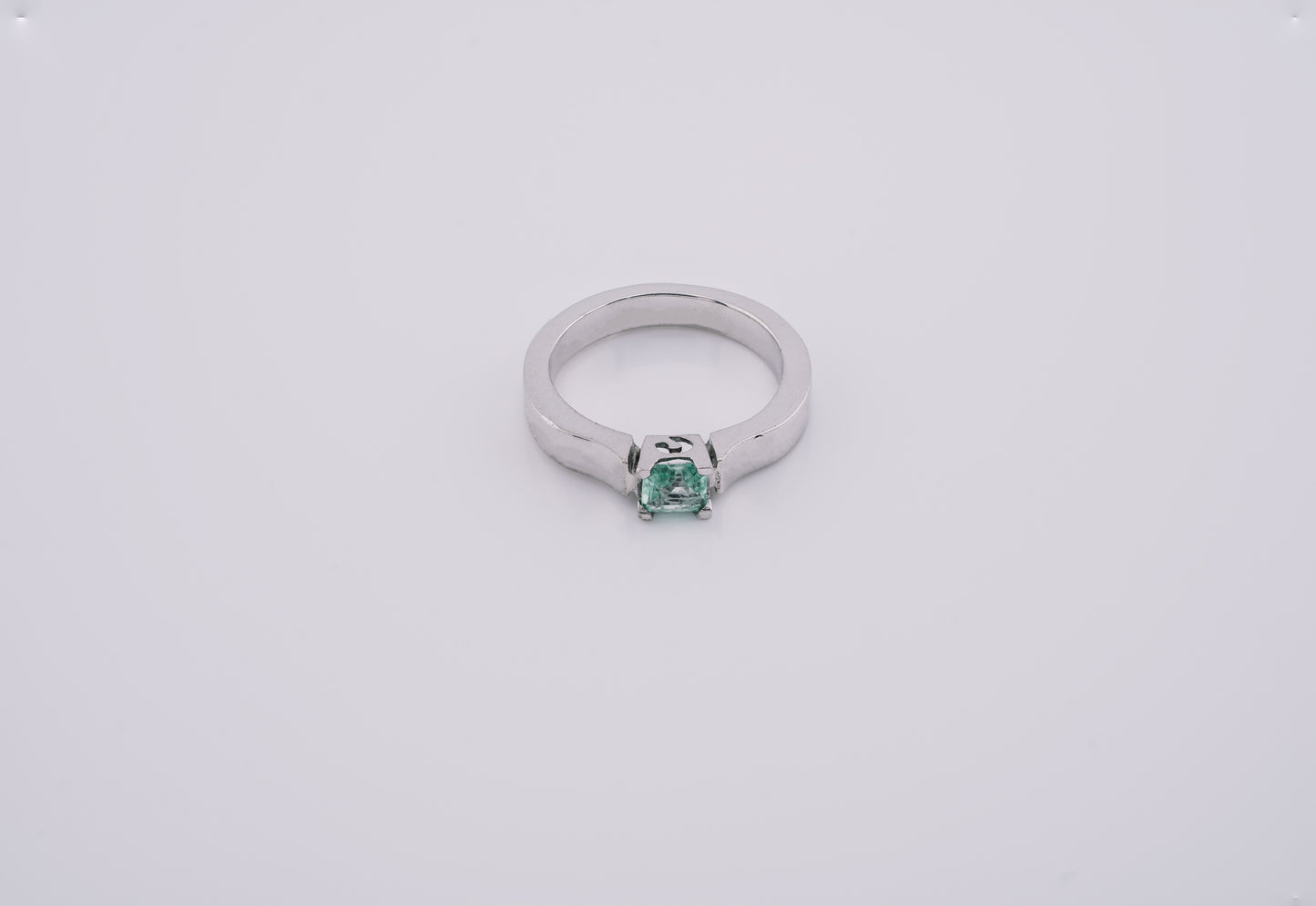 The Guardian’s Oath Colombian Emerald Ring in 0.40 ct Sterling Silver
