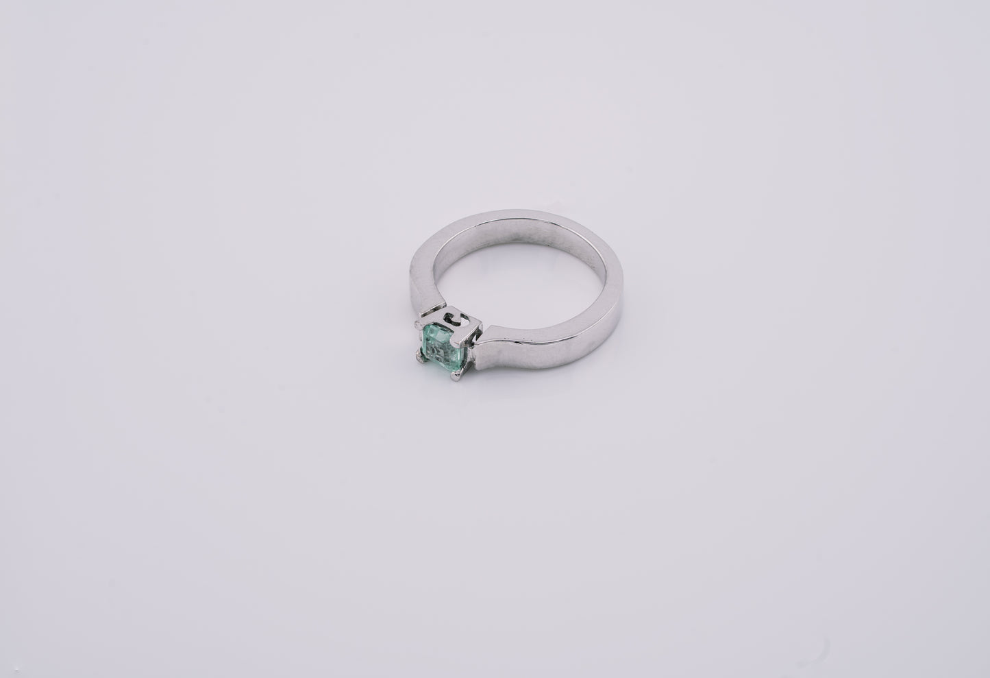 The Guardian’s Oath Colombian Emerald Ring in 0.40 ct Sterling Silver
