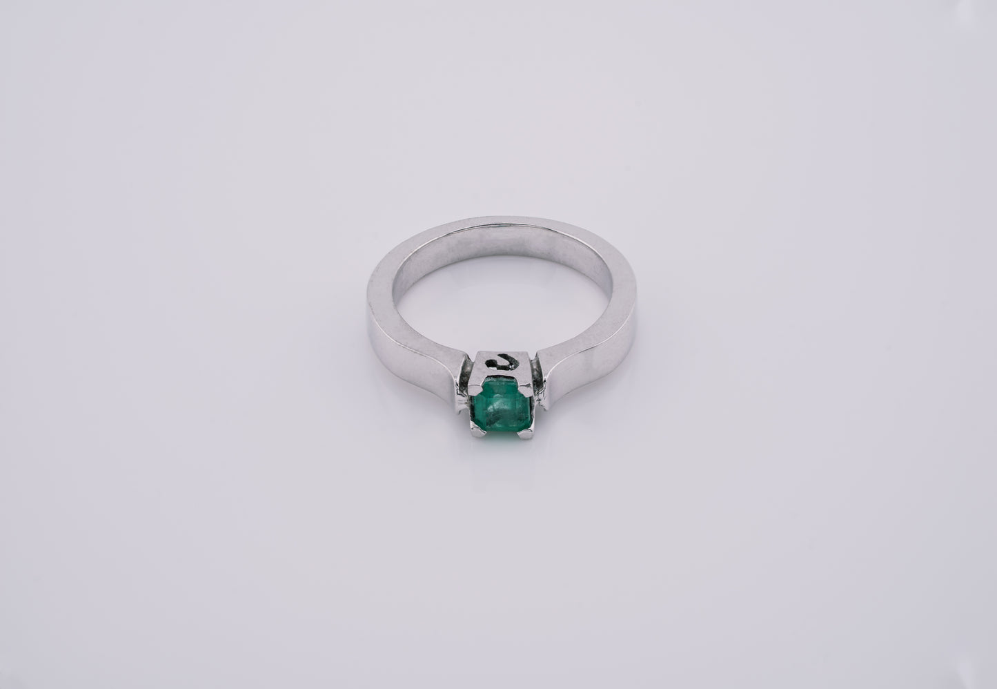 The Guardian’s Oath Colombian Emerald Ring in 0.33 ct Sterling Silver