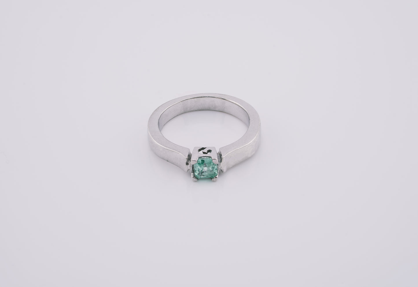 The Guardian’s Oath Colombian Emerald Ring in 0.32 ct Sterling Silver