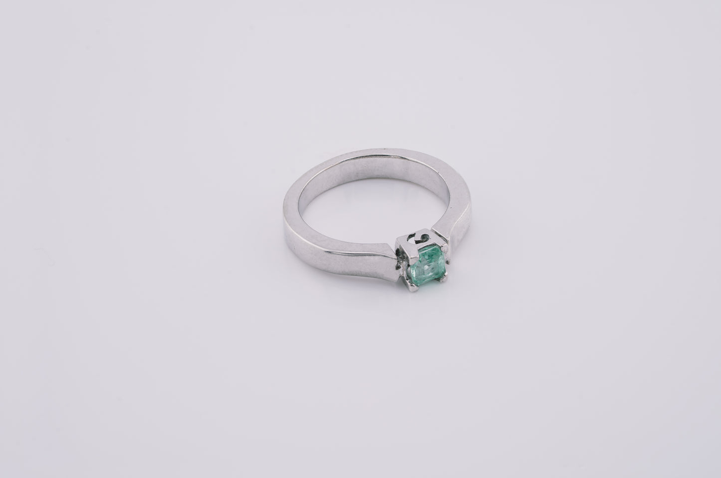 The Guardian’s Oath Colombian Emerald Ring in 0.32 ct Sterling Silver