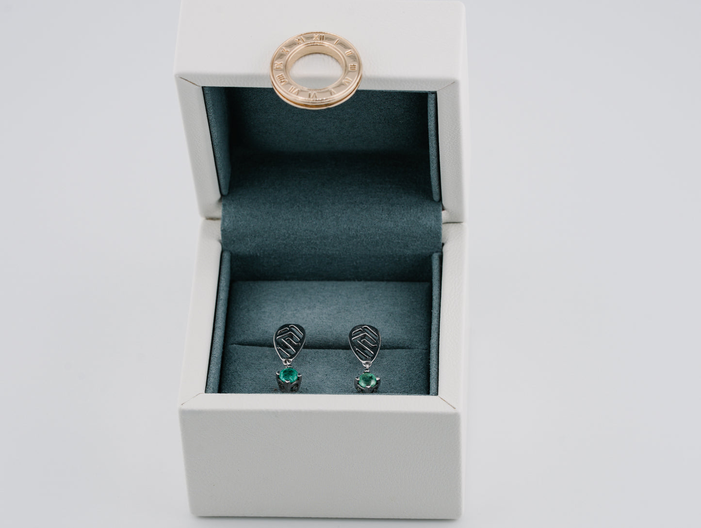 The Stone Guardian’s Grace Colombian Emerald Earrings in 0.30 ct Sterling Silver