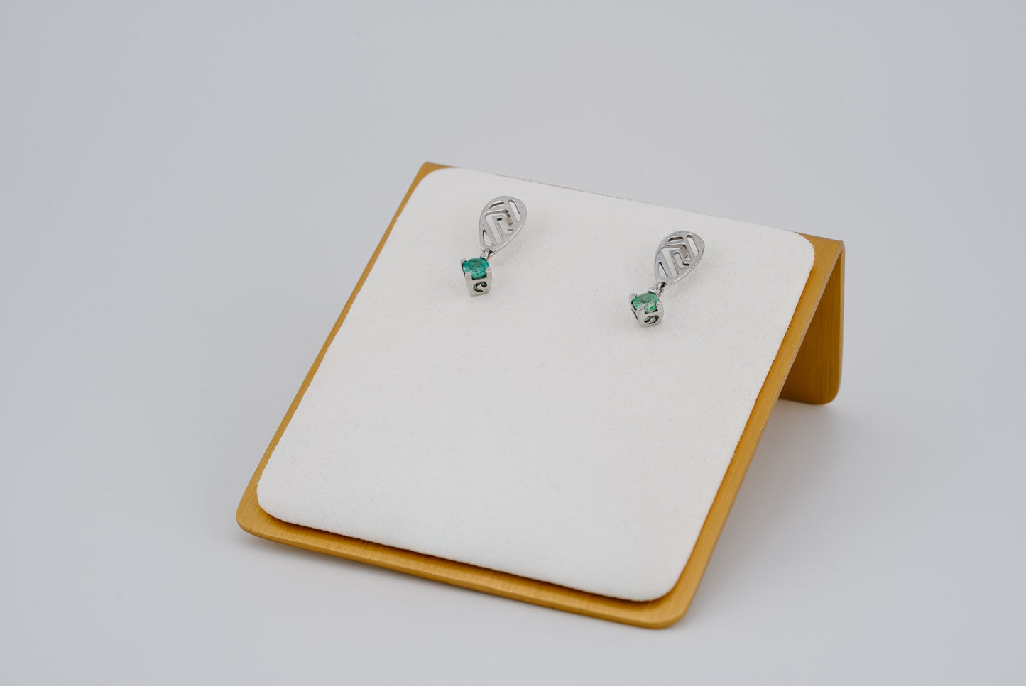 The Stone Guardian’s Grace Colombian Emerald Earrings in 0.30 ct Sterling Silver