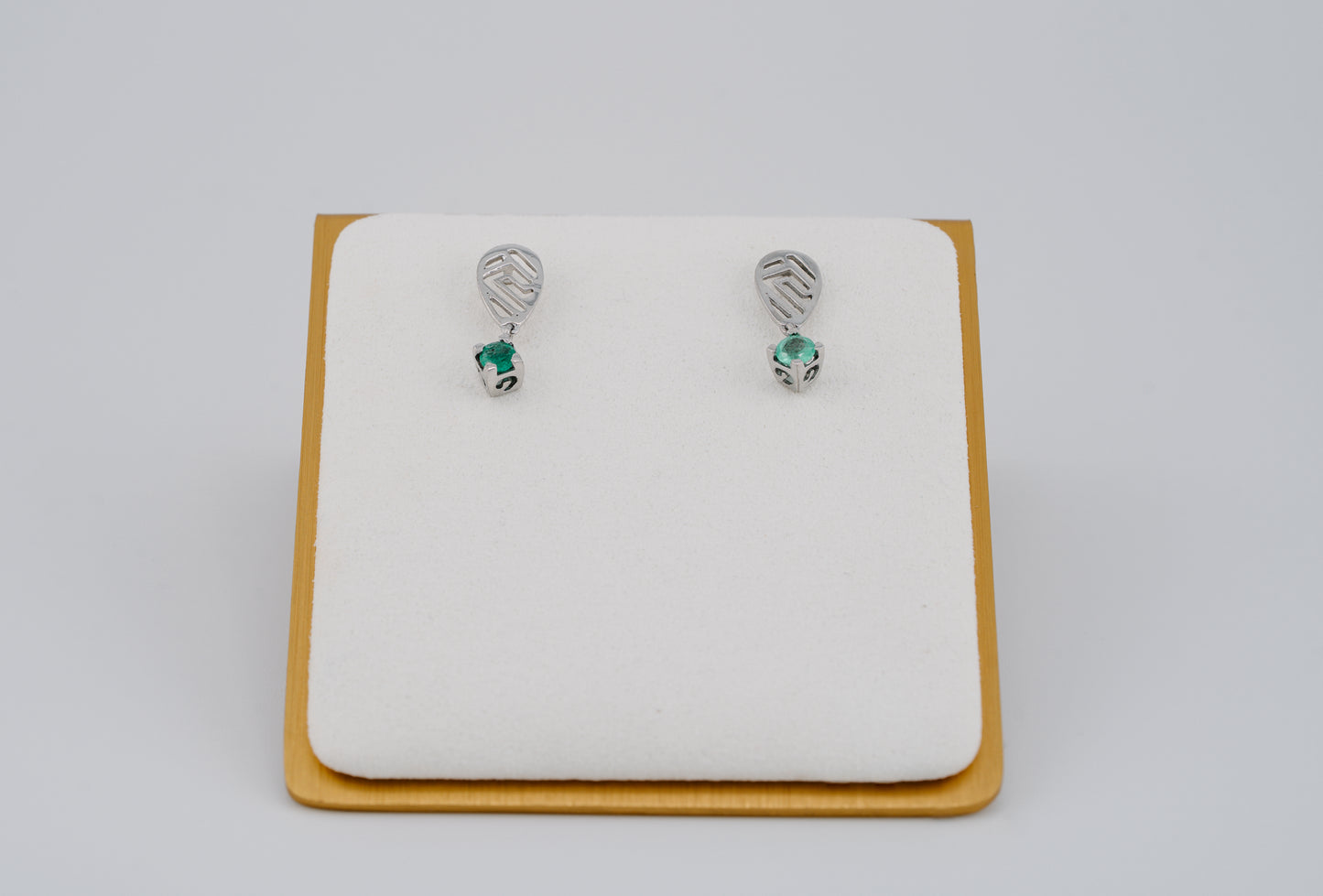 The Stone Guardian’s Grace Colombian Emerald Earrings in 0.25 ct Sterling Silver